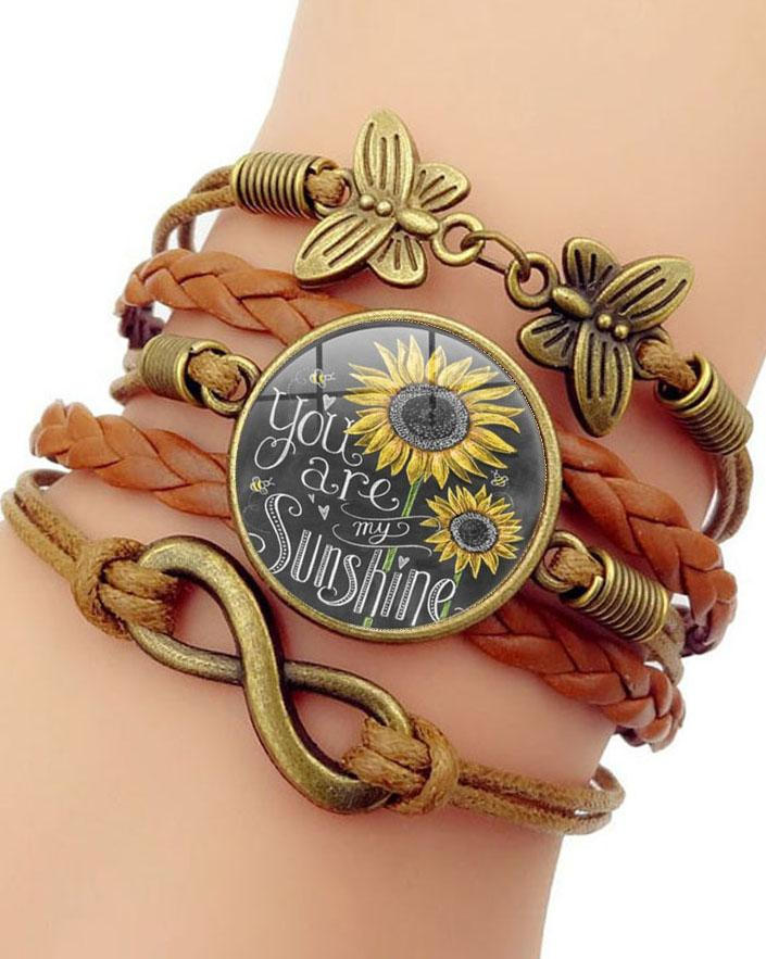 My Sunshine Quote Vintage Bracelet