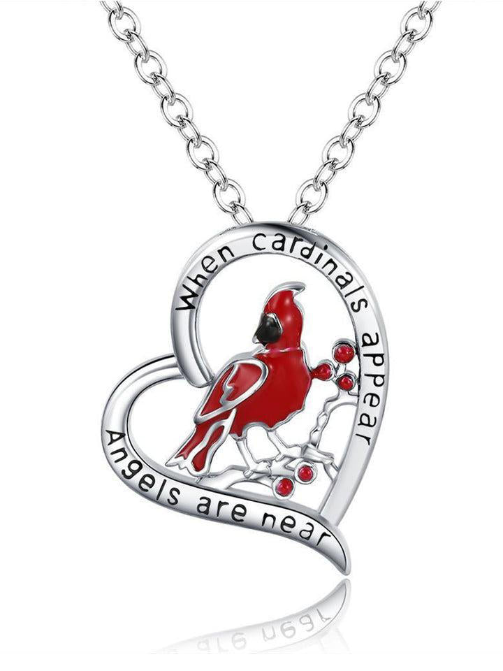 Cardinal Heart Necklace