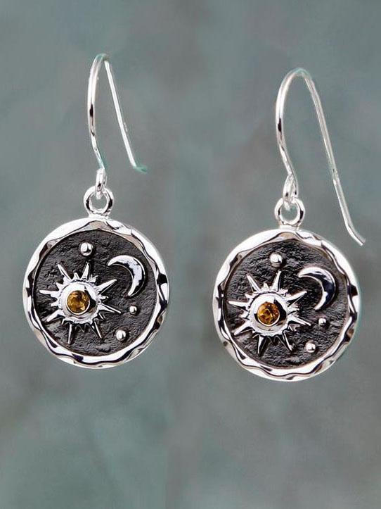 Trendy Sun Moon Earrings Pendant