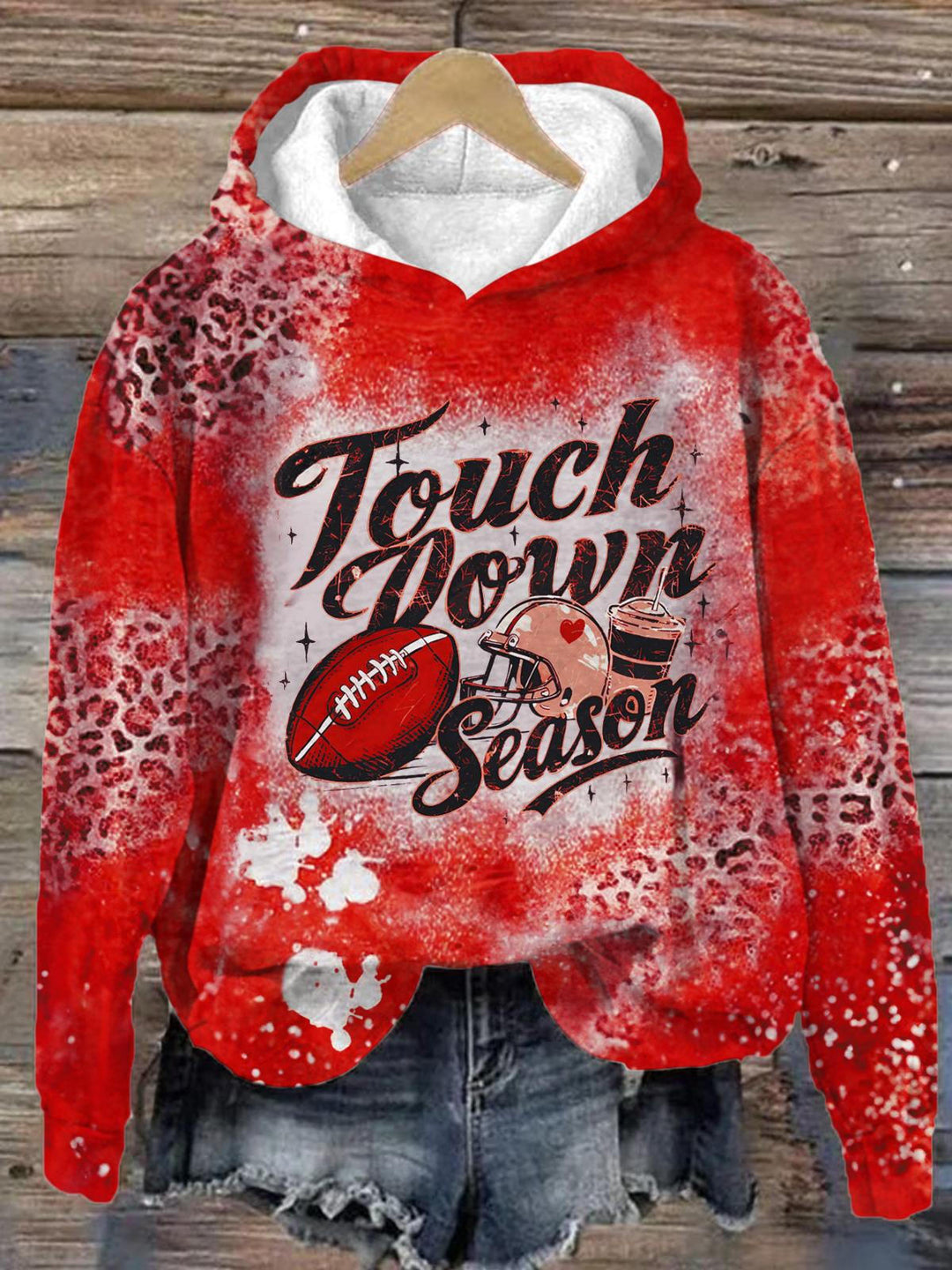 Touch down Season Long Sleeve Printed Hoodie