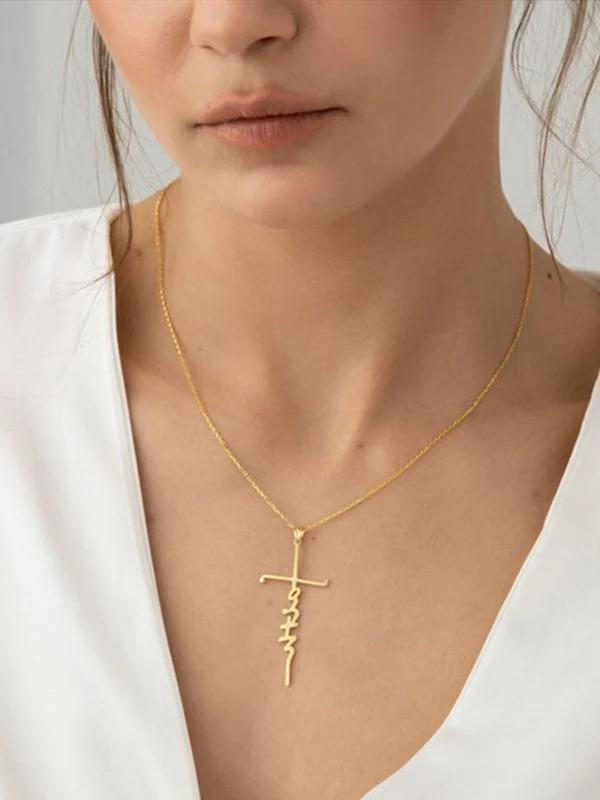 Women's Cross Faith Necklace