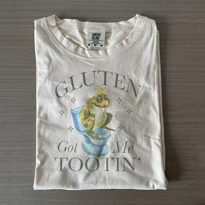 Gluten Got Me Tootin' Funny T-shirts