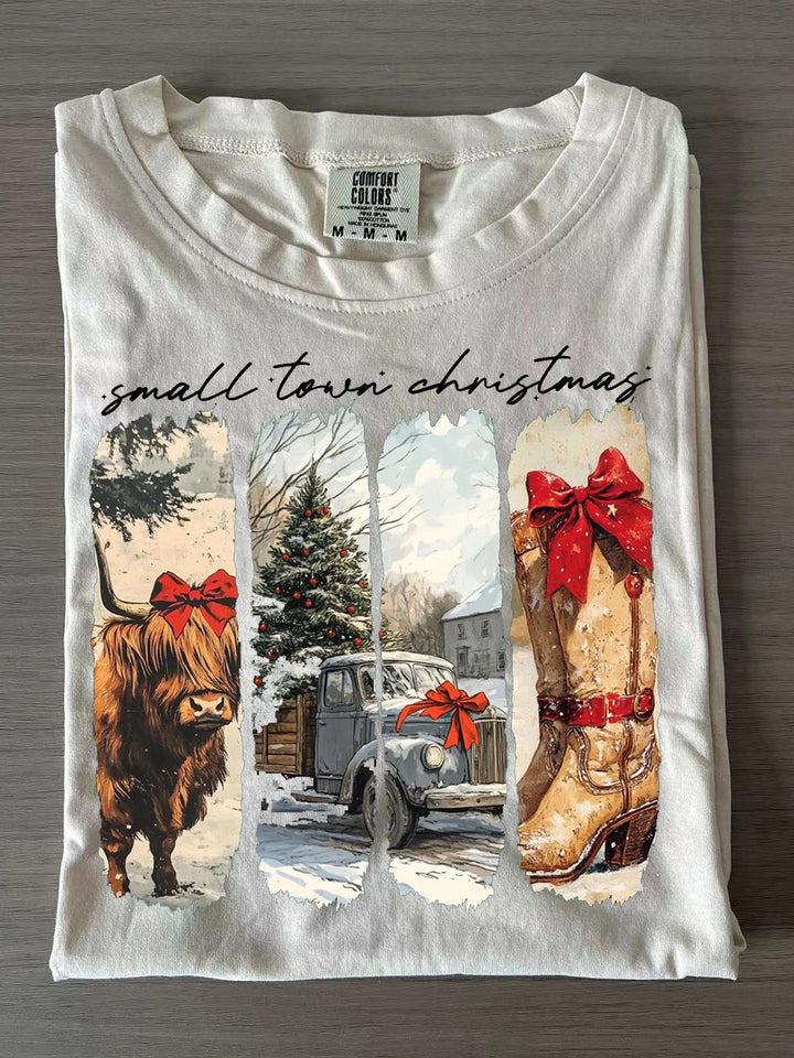 Vintage Small Town Girl Christmas T-shirts