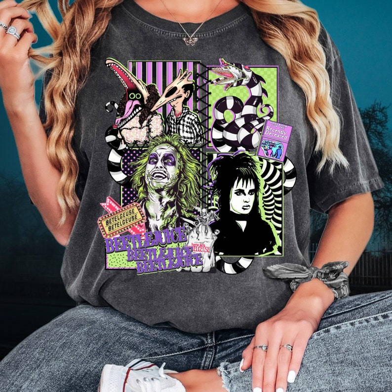 Beetlejuice Halloween Crew Neck T-shirt