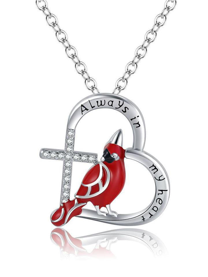 Cardinal Heart Necklace