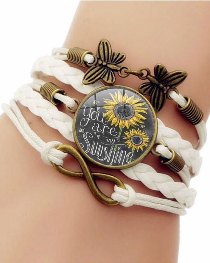 My Sunshine Quote Vintage Bracelet