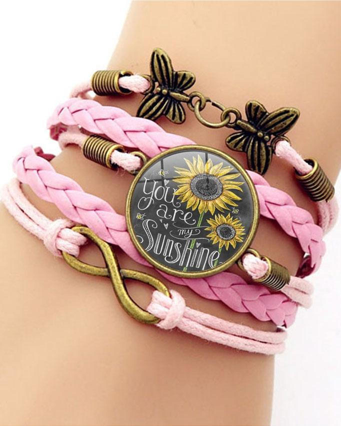 My Sunshine Quote Vintage Bracelet