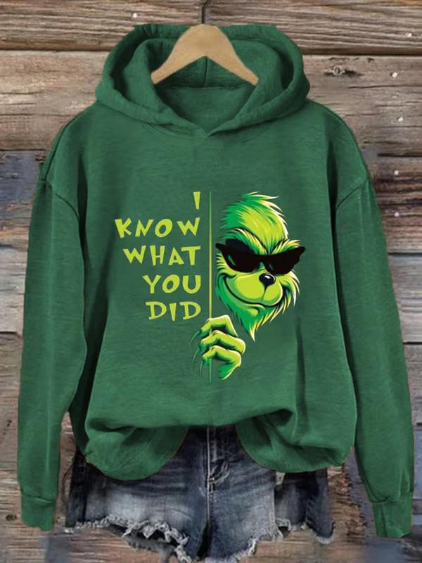 I Know What You Did Funny Christmas Printed Hoodie