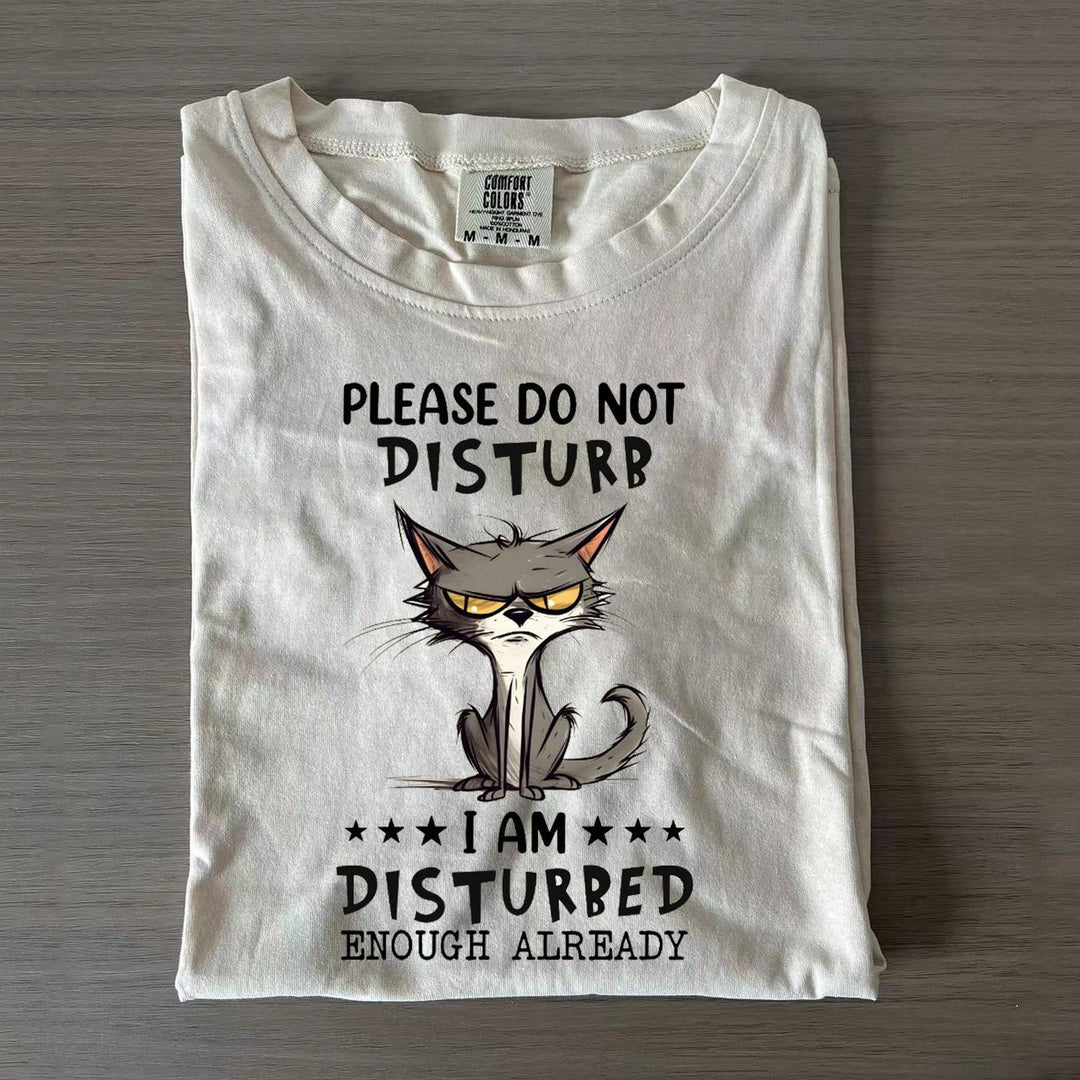 Funny Animal Disturbed Crew Neck T-shirts