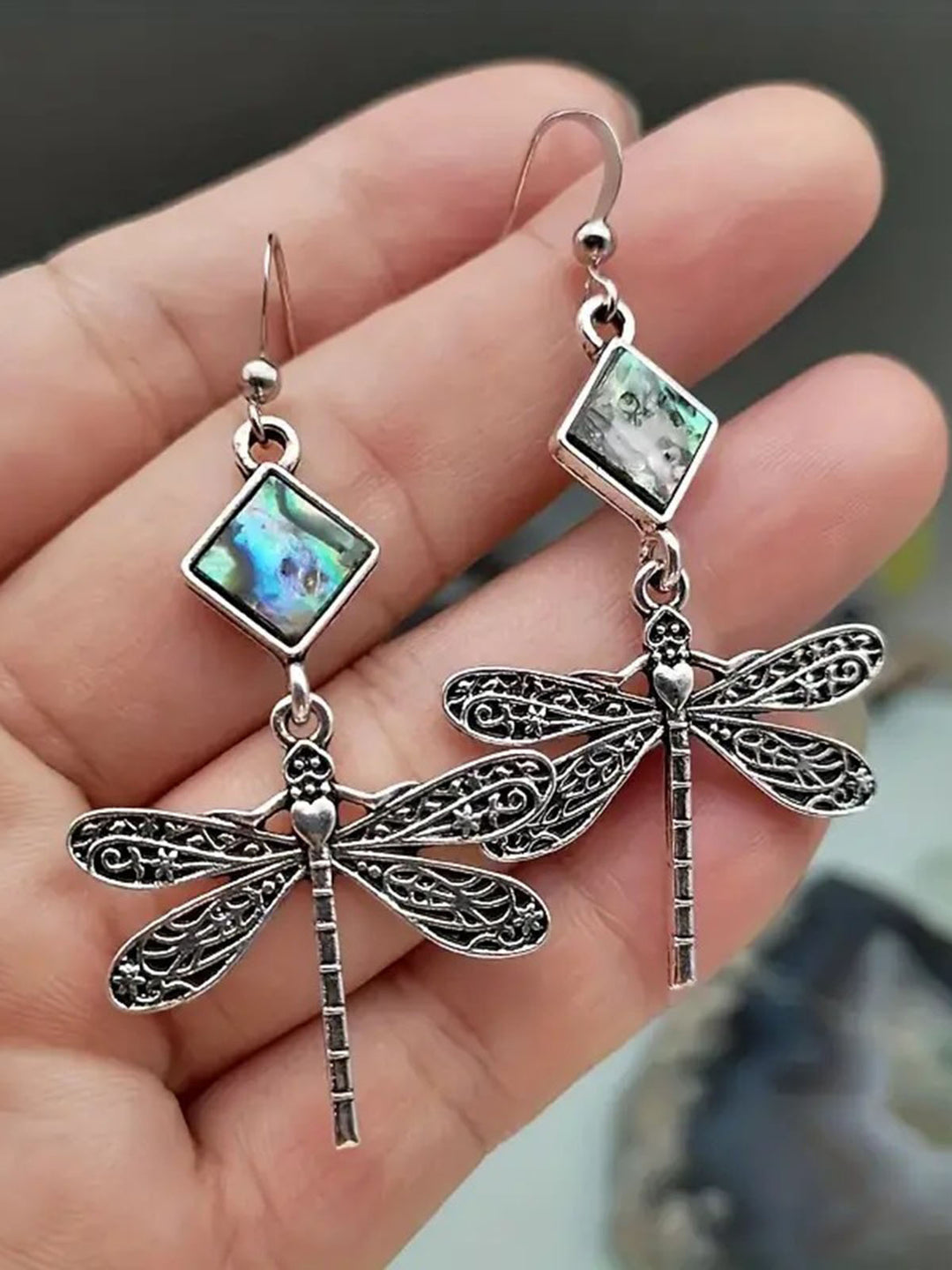 Women's Ethnic Retro Dragonfly Earrings