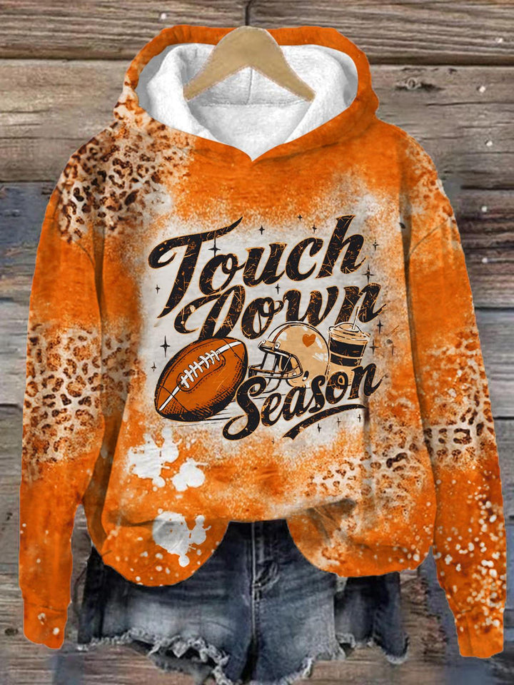 Touch down Season Long Sleeve Printed Hoodie