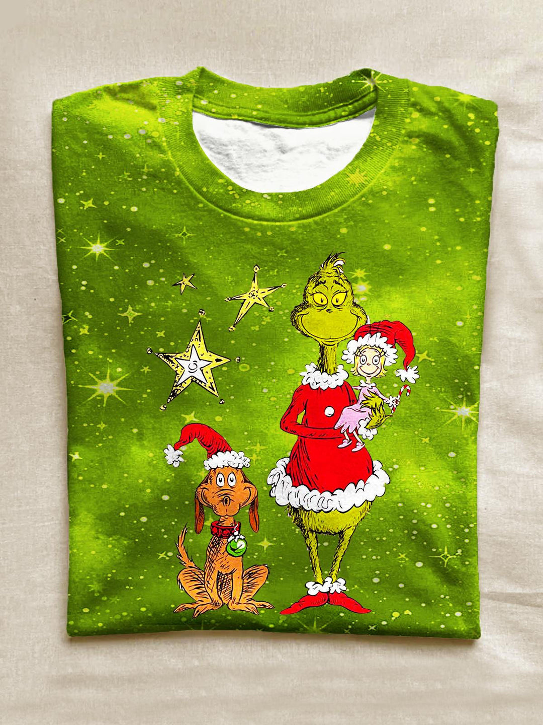 Women's Vintage Christmas Friends Crew Neck T-shirt