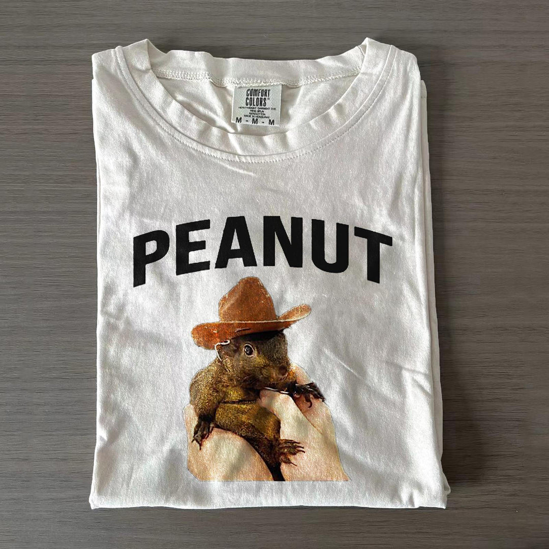 Justice For Peanut Squirrel Crew Neck T-shirts