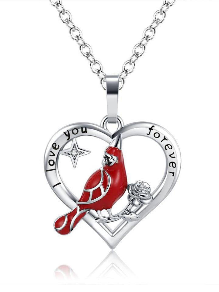 Cardinal Heart Necklace