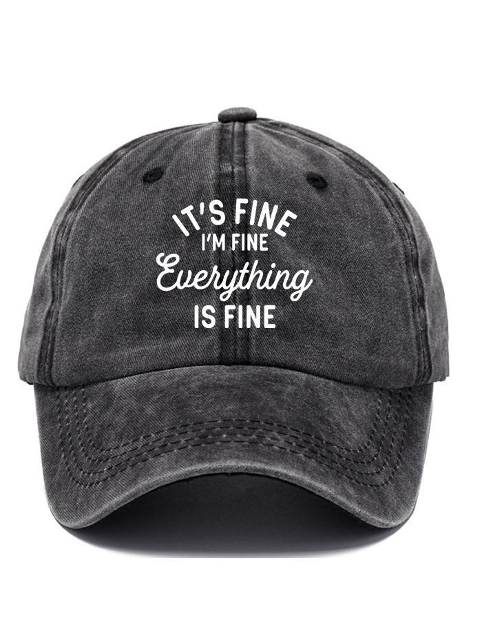 It is fine i am fine everything is fine Denim sun Hat