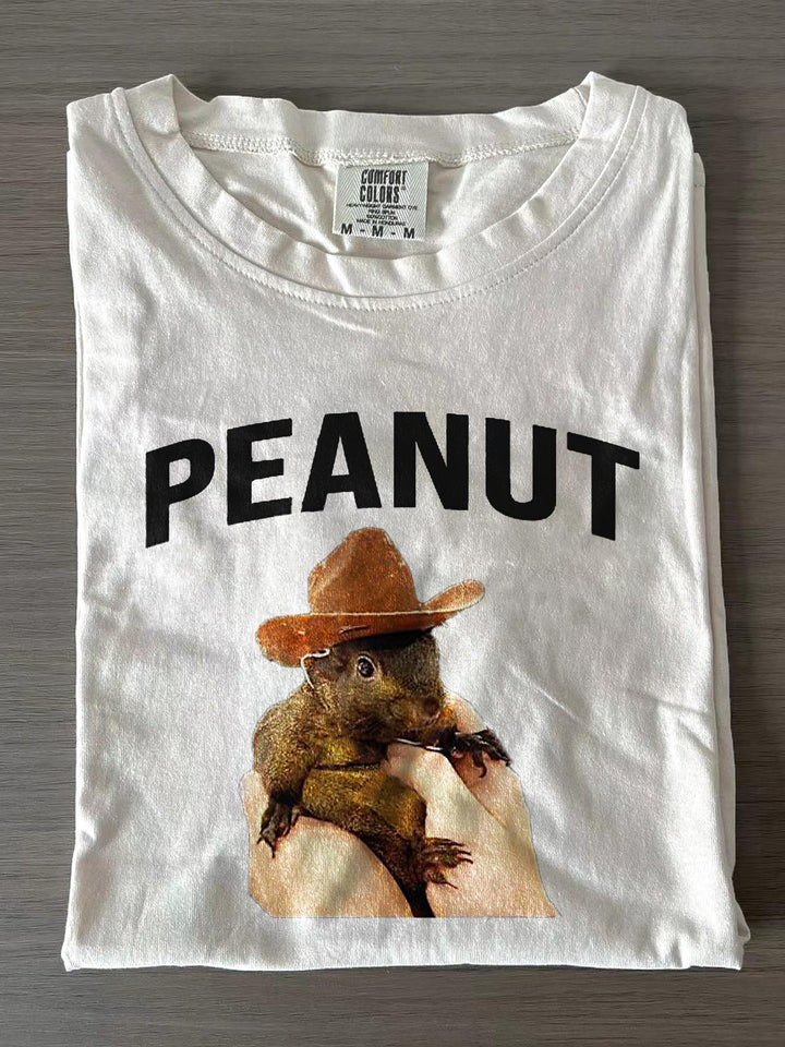 Justice For Peanut Squirrel Crew Neck T-shirts